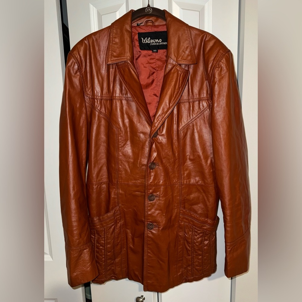 Vintage Men’s Leather Jacket - Wilson’s Suede & Leather - Style 4720 - Size L